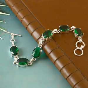 Green Tourmaline Bracelet 925 Sterling Silver Handmade Gemstone Jewelry For Women Men Anniversary Gift - Product Image 4