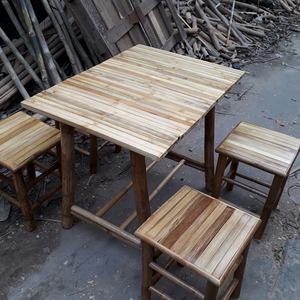 Table basse en bambou à surface ronde pour meubles de maison, utilisation à côté du canapé, fournisseur vietnamien, artisanat, meubles de maison, table en bambou, chaise - Product Image 5