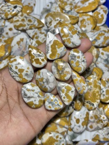 Cabochons de jaspe océanique poli miroir, formes variées, faits à la main, perles en vrac pour la fabrication de bijoux en pierres précieuses, vente en gros - Product Image 3