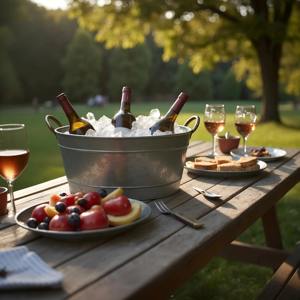 ถังน้ำแข็งโลหะชุบสังกะสีขนาดใหญ่สำหรับงานปาร์ตี้และกิจกรรมกลางแจ้ง ถังน้ำแข็งเหล็กสีเงินสไตล์เรโทร - Product Image 6