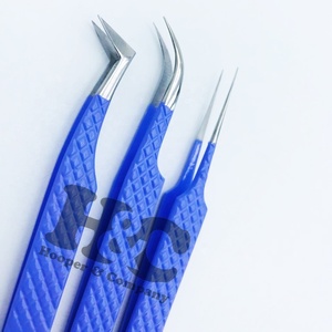 Pince à épiler personnalisable emballage Logo pince à cils en acier inoxydable solide volume durable pointe extension de cils pince à épiler vison - Product Image 2