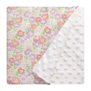 Couverture en coton à imprimé floral, style pastoral, saison printanière, écologique, lavable en machine, pour bébé - Product Image 1