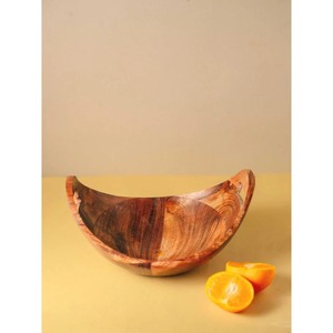Tazón de Madera de Tono Natural con Acabado Cálido, Tazón Decorativo para Servir en la Mesa del Comedor, para Servir Frutas y Ensaladas en la Cocina y para Regalos - Product Image 2