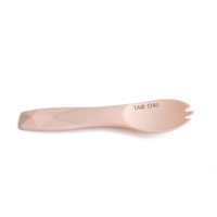 Vaisselle jetable durable en PLA Spork compostable écologique pour les desserts pour la fête-comprend une cuillère à crème glacée et une cuillère à thé