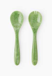 Cuillère à salade en résine style marbre contemporain, au look élégant, matériau résistant à la chaleur, idéale pour les buffets de restaurant. - Product Image 6