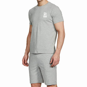 สินค้ามาใหม่ ชุดเซ็ตเสื้อยืดผ้าฝ้ายลำลองสำหรับผู้ชายฤดูร้อน กางเกงขาสั้นระบายอากาศดี สไตล์ไฮสตรีท ออกแบบเองได้ ชุดเสื้อยืดสองชิ้น - Product Image 2