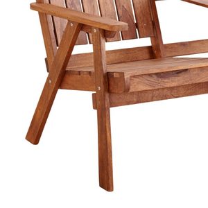 Luxury 2 Seater <b>Bench</b> Chair Wooden Seating with Wooden Frame for Living Room Bedroom Premium Home Furniture - Product Image 4