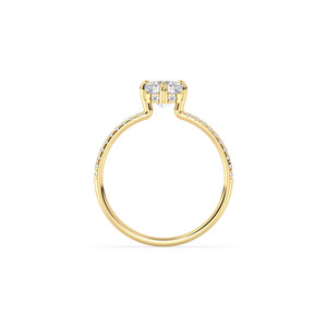 Anillo Solitario REYES con Halo Oculto de Moissanita Corte Princesa de 1.06 Quilates, Plata de Ley 925, Certificado GRA, Joyería Fina - Product Image 6