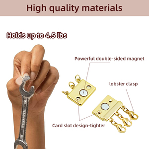 Hot bán nhiều lớp từ vòng cổ và vòng đeo tay móc cài với tôm hùm <span class=keywords><strong>Clasp</strong></span> đóng cửa 2-3 hàng hình vuông 14K mạ vàng - Product Image 5