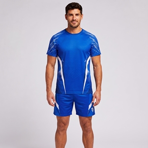 <b>Men's</b> Unisex Two-Piece T-Shirt & Shorts <b>Set</b> Anti-Bacterial Lightweight Cotton Casual Knitted Summer Vintage - Product Image 1
