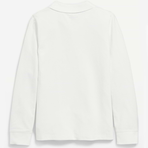 เสื้อโปโลผ้าเจอร์ซีย์แขนยาว ปักโลโก้ตามสั่ง สีกรมท่า สำหรับชุดนักเรียน - Product Image 6