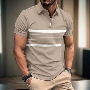 Polo Shirt Premium Quality Striped Pattern Polo Shirt For Men Colorful 3D Printed T-Shirts Summer Casual Loose Oversized - Product Image 2