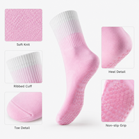 Chaussettes de Pilates personnalisées à bout ouvert, antidérapantes avec points en silicone, respirantes, en tissu doux, pour studio, entraînement, fitness, OEM