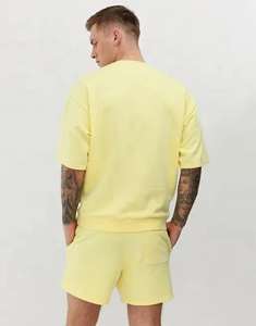 High Quality Cotton Embroidered T-Shirts Custom Logo Boys Summer Jogger Tracksuit Sweatsuit <b>Set</b> Print Sweat Track Suit Shorts - Product Image 4