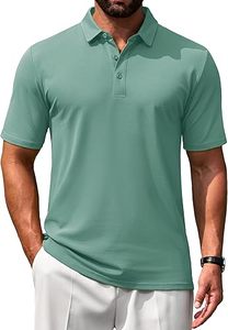 Polo de golf de qualité supérieure, manches courtes, performance tactique, t-shirts en coton piqué doux, 3 boutons, chemises classiques - Product Image 5