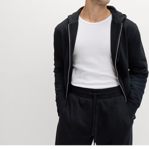 Sweat à capuche zippé Black Angel pour homme et femme, décontracté, uni, oversize, streetwear, coton/polyester, pour l'hiver - Product Image 6