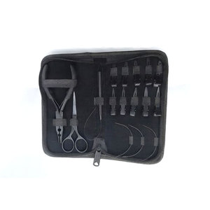 Juego de Pinzas para Extensiones de Cabello con Anillo Micro Nano Negro Mate y Kit de Herramientas de Maquillaje con Aguja Profesional para Extensiones de Cabello - Product Image 6