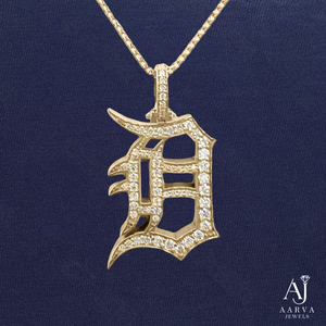 จี้ตัวอักษรเงินแท้ 925 ประดับมอสซาไนต์ ชุบทองคำสีกุหลาบ สร้อยคอแบบ Iced Out สำหรับทุกเพศ เหมาะสำหรับงานปาร์ตี้ - Product Image 5