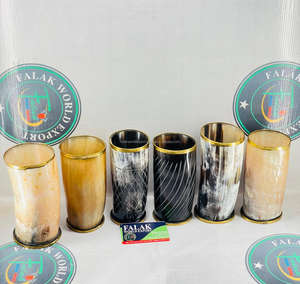 Verre à liqueur en corne de boeuf Viking naturel Verre à gobelet à boire Verre en corne de buffle naturel de haute qualité Personnaliser la taille par FWE - Product Image 5