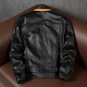 OEM Premium Quality Custom <b>Men</b> <b>Leather</b> <b>Jacket</b> 2026 OEM Genuine <b>Leather</b> <b>Jacket</b> Supplier - Product Image 5