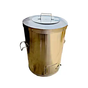 Tandoor-arcilla redonda de acero inoxidable para cocina, arcilla de alta calidad con horno de carbón y Gas, oferta exclusiva