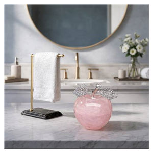 Proveedor Indio Vende Accesorios de Baño Modernos de Lujo Ecológicos de Primera Calidad, Montados en la Pared, Base de Mármol, Metal Dorado - Product Image 1