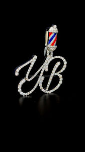 Expédition rapide 1.5 pouces Design Simple Pendentif 2 Lettre Or Jaune 925S Petite Taille Moissanite Diamant Nom Pendentif Avec LOGO Gratuit - Product Image 3