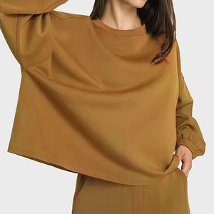 Conjunto Deportivo de 2 Piezas para Mujer, Sólido y Colorido, de Uso Múltiple, con Sudadera y Pantalones Deportivos, Corte Holgado, Cómodo, de Algodón - Product Image 1