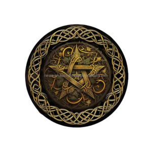 Tuile d'autel en métal de qualité luxueuse et supérieure Tenture murale à thème pentagramme disponible en différents modèles et tailles à un excellent rapport qualité-prix - Product Image 4