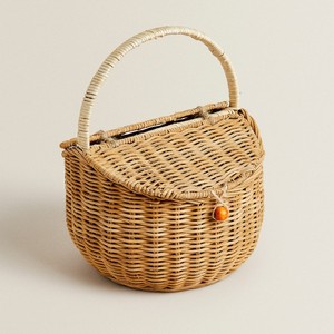 Kids storage <b>hampers</b> hand-weave natural rattan picnic <b>baskets</b> multiple use <b>basket</b> containers - Product Image 3