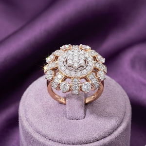 Jewellery Exporter Competitive Price Valuable Classic 18k Rose Gold Real Diamond Wedding Hyperbole Rings Girlfriend Presents - Product Image 6