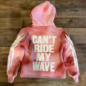 Sweat à capuche brodé personnalisé avec logo ODM, style streetwear hiver, épais, en coton mélangé, coupe décontractée, doublé - Product Image 2