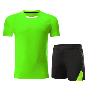 Men's Blue Short Sleeve Crew Neck Moisture Wicking <b>T</b>-<b>Shirt</b> With Black Elastic Waist Shorts Set - Product Image 3