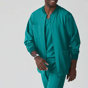 Blousons médicaux à manches longues avec fermeture éclair pour hommes, personnalisables avec logo, en softshell, pour l'hiver, vente en gros - Product Image 5
