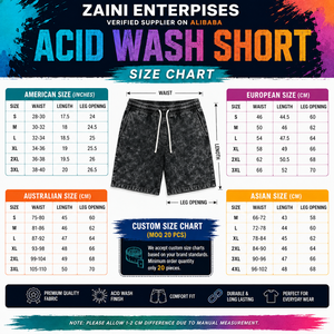 Premium 320 GSM Cotton Fleece Acid Wash <b>Shorts</b> Washed Finish Custom Printed Logo Casual Streetwear - Product Image 3