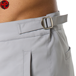 Short de bain à séchage rapide pour hommes, short bermuda respirant, couleur unie, pantalon court décontracté, taille élastique, vêtements de voyage en plein air - Product Image 6