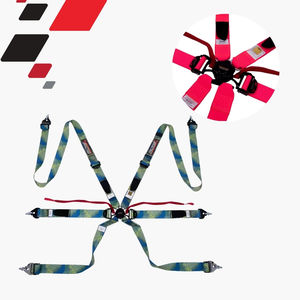 TBRACING ULTRA-D 2" Harnais de course 6 points homologué FIA 8853-2016 avec ajusteur de languette en acier ultra-léger, breveté Taïwan - Product Image 1