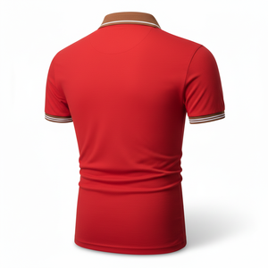 Chemises décontractées tricotées pour hommes, 100 % coton, anti-plis, à manches courtes, unies, confortables et tendance – Nouveaux styles d'automne en gros - Product Image 6