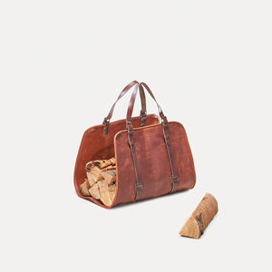 Porta leños multifuncional portátil de cuero, nuevo accesorio para chimenea, juego de portaleños de cuero. - Product Image 1