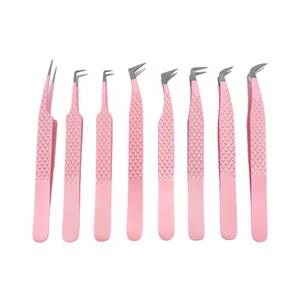 Ensemble de pinces à cils en acier inoxydable chirurgical Morje avec pointes de précision dentées et crantées, longueur 10 mm, pour extensions de cils - Product Image 6