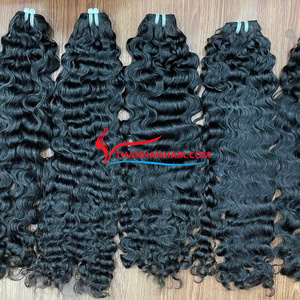 Peinados de tendencia, cabello rizado birmano a vapor, extensiones de cabello humano de Color negro Natural, sin desprendimiento, sin enredos - Product Image 1