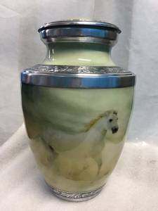 Funeral Supplies Modern Brass Cremation Urn for Human Ashes Handmade 3-4L Capacity Bright Surface Customized Tabletop <b>Vase</b> - Product Image 3