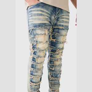 เสื้อผ้าสตรีทแวร์แบบใหม่ คุณภาพสูง ล้างสีอ่อน น้ำหนักเบา สไตล์ไฮสตรีท เป็นมิตรกับสิ่งแวดล้อม เหมาะสำหรับฤดูใบไม้ผลิ ฤดูร้อน ฤดูใบไม้ร่วง ทรงตรงสำหรับผู้ชาย - Product Image 4