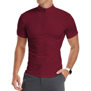 <b>Men's</b> Performance Quarter Zipper Pullover Athletic Fit Short Sleeve <b>T</b>-<b>Shirt</b> Breathable Lightweight Mock Neck <b>Shirt</b> For <b>Men</b> - Product Image 4