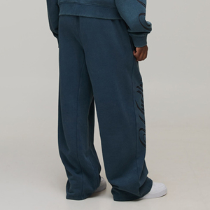 Personalized <b>Mens</b> Tracksuit Set <b>Polyester</b> Cotton Casual Printed Hoodie <b>Jogger</b> Custom DTF Logo Matching Two Piece Outfit Wear - Product Image 6