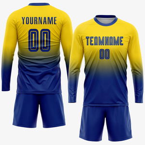 ชุดเสื้อฟุตบอลชายแบบกำหนดเอง แขนยาว ดีไซน์ทีมฟุตบอล ชุดกีฬาระบายอากาศได้ดี น้ำหนักเบา เหมาะสำหรับการเล่นกีฬา - Product Image 2