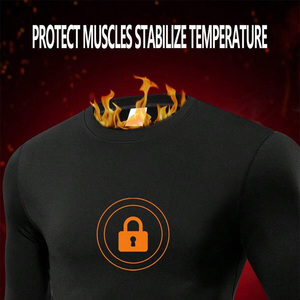 T-shirt de compression à manches longues pour homme, haute qualité, extensible, logo personnalisé, respirant, vêtements de sport pour la gym et l'exercice - Product Image 3