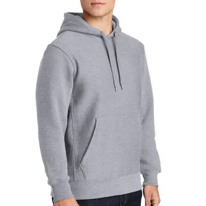 Men's Gray Hooded Sweatshirt Regular Fit Solid Colour Casual Fleece <b>Hoodie</b> With Front Pocket Autumn Wear 2027 - Product Image 2