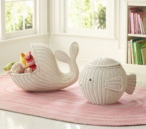 Cute Whale Shape Wicker <b>Basket</b> Natural Rattan Handmade Storage for Kids Sustainable Nursery Toy Organizer Decorative <b>Shelf</b> Bas - Product Image 6