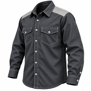 Camisa FR para Hombre a Precio de Fábrica, Ropa de Trabajo Resistente al Fuego, Camisa de Trabajo Industrial FR Personalizada al por Mayor con Botones - Product Image 6